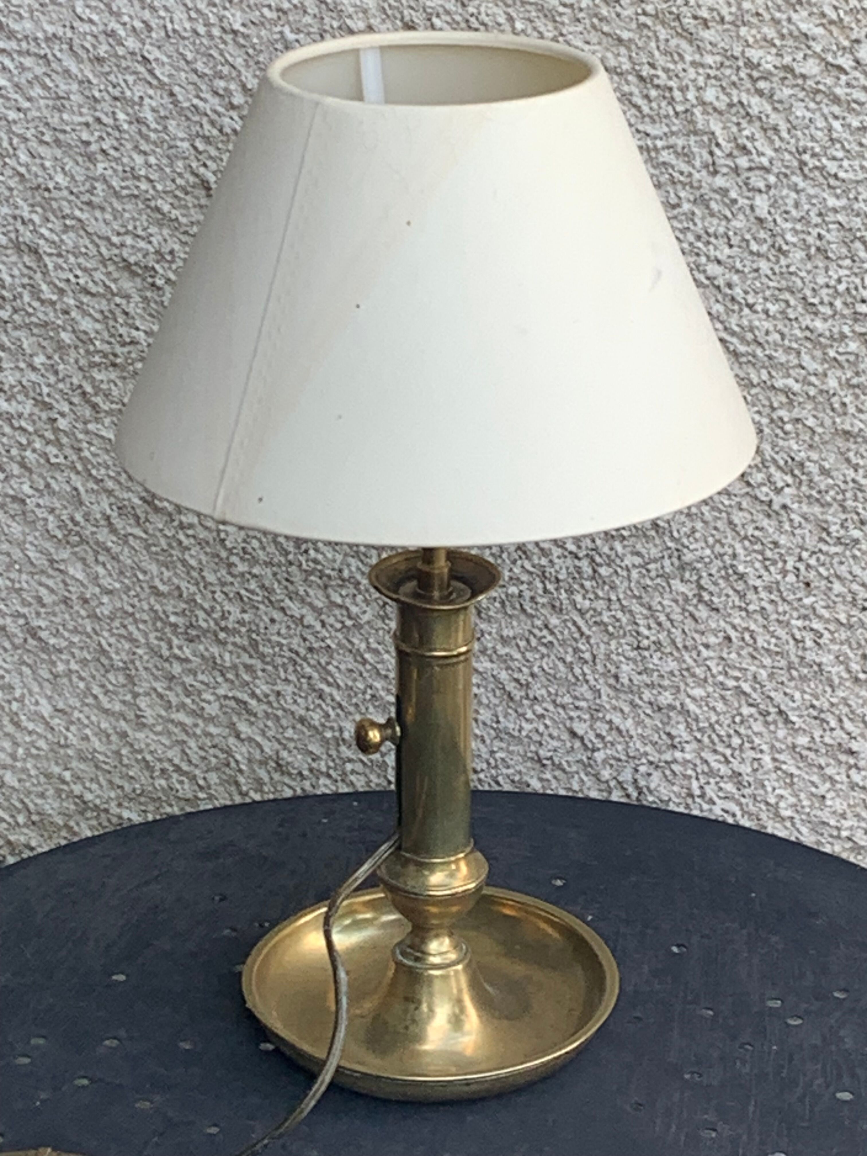 Table lamp, base old copper cellar rat candle holder