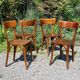 4 chaises bistrot comtoises années 60