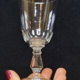 4 anciens verres a vin en cristal taillé baccarat ? saint louis ?