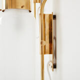 Pair of wall lamps Luigi Caccia Dominioni LP10 brass opaline 1965