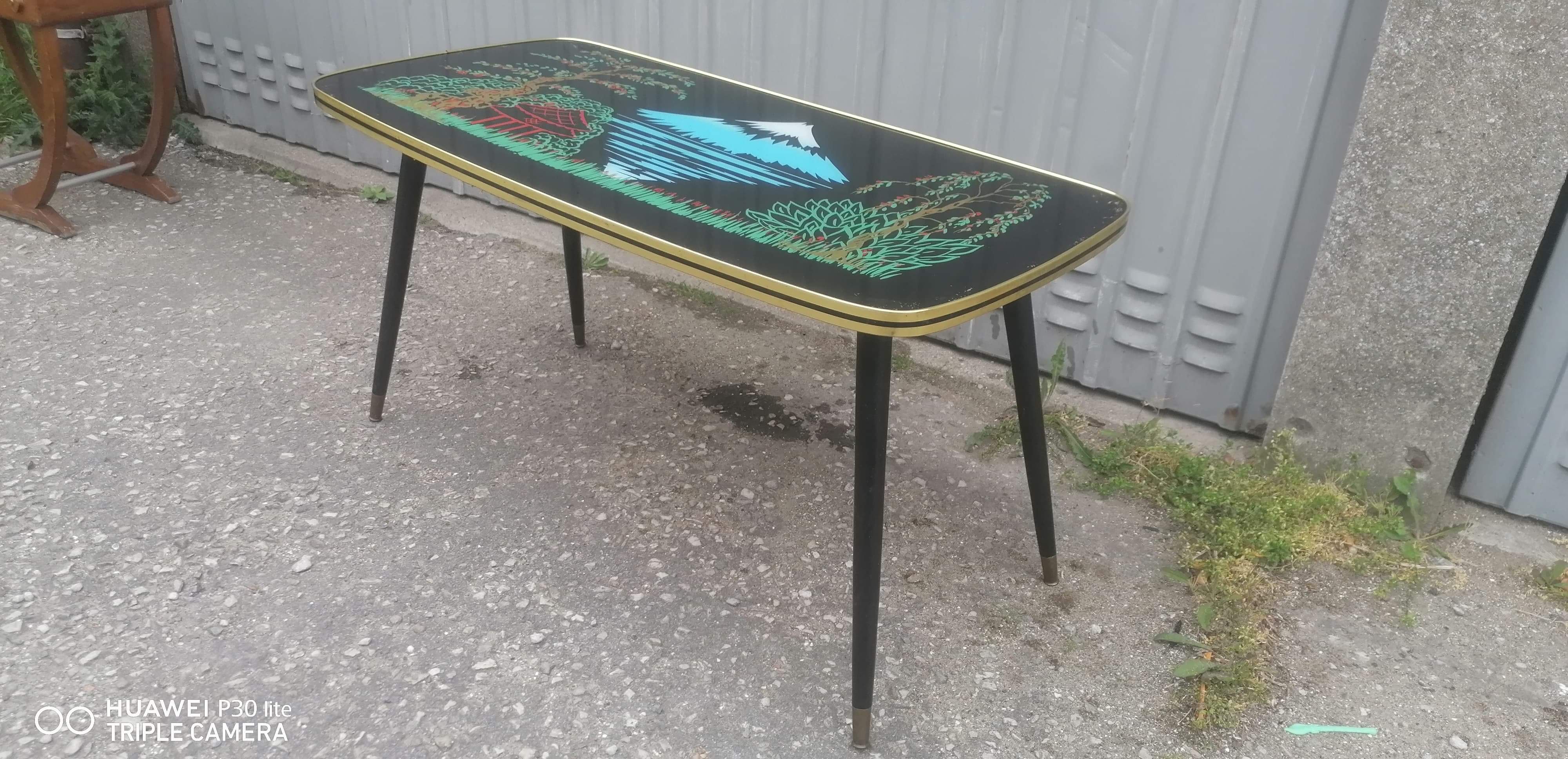 Former black coffee table