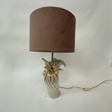 Hollywood regency bassano ceramic table lamp Italy , 1970’s