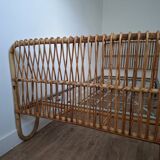 Vintage rattan bed