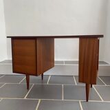 Vintage teak veneer desk 1950