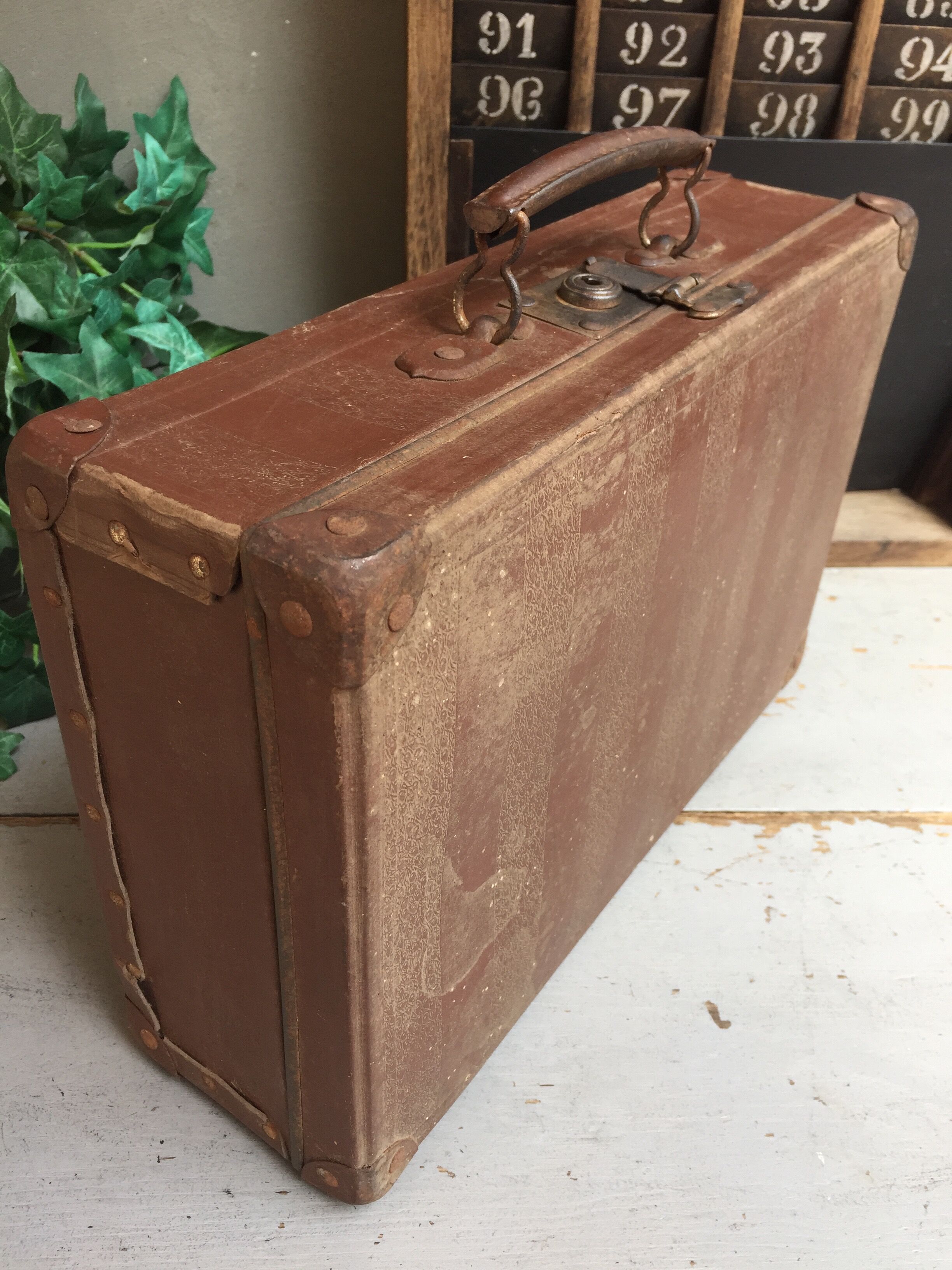 Brown suitcase