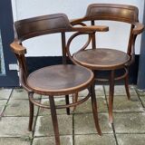 Pair of Vintage Thonet Viennese Bentwood Chairs