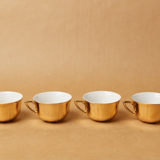 Lot 5 cups coffee porcelain gilded 1970 1980