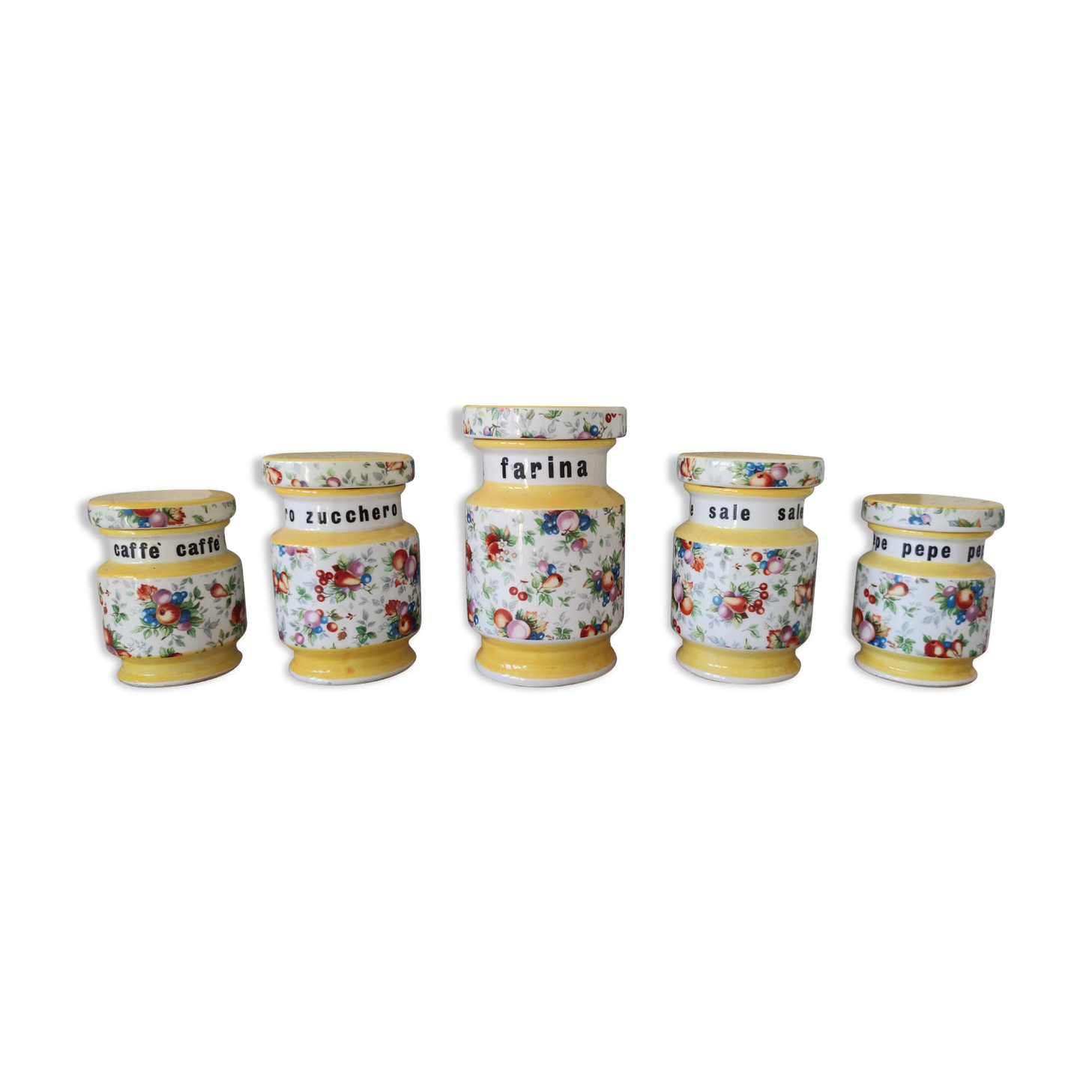 Lot pots a épices italien vintage