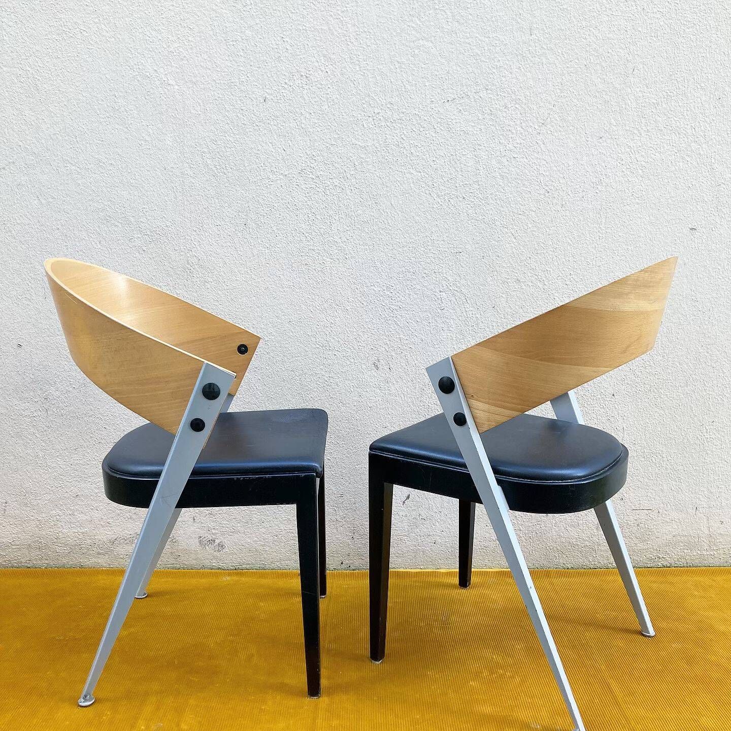 Pair of vintage Horgen-Glarus chairs – 60s Swiss design & saber legs