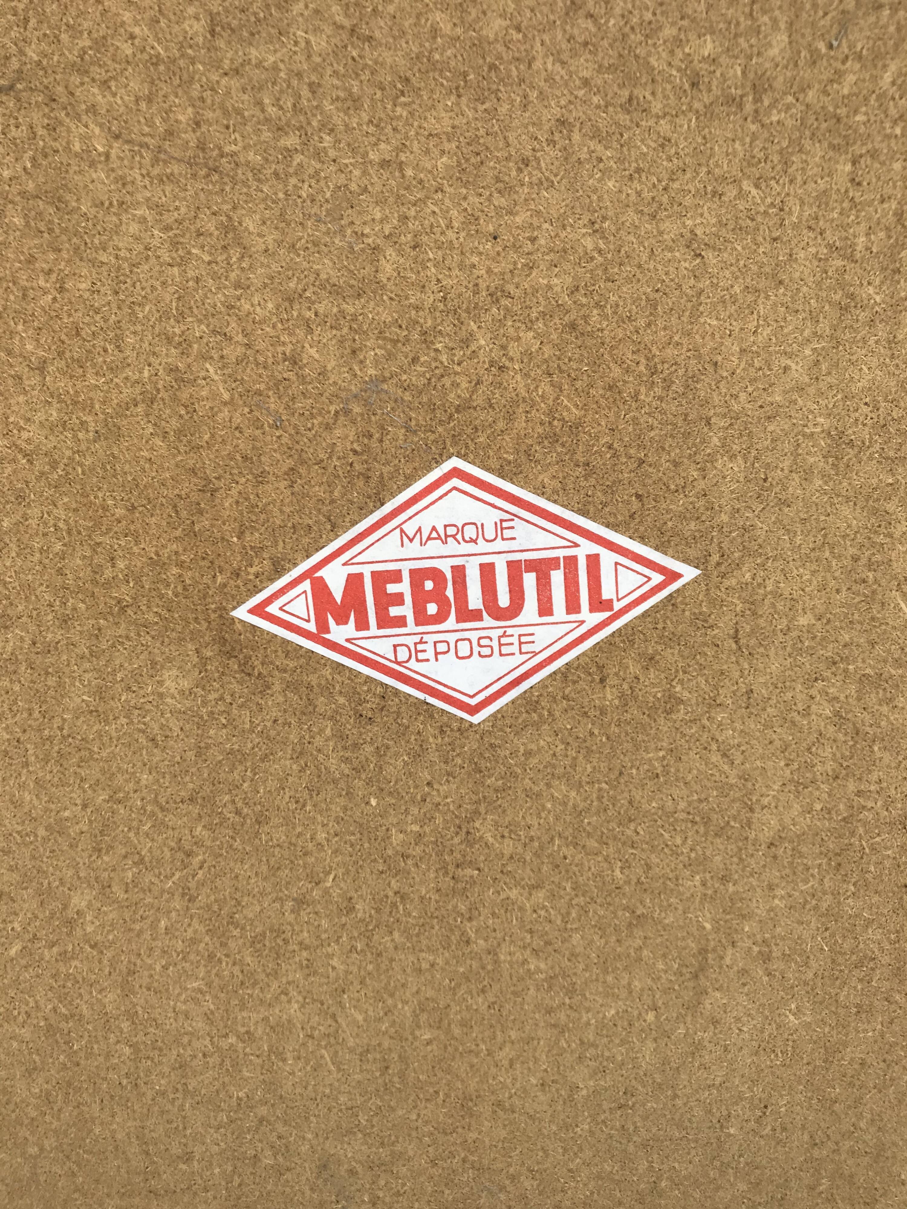 Ancienne table a jeu pliante marque meblutil et son plateau en feutrine verte vintage