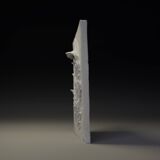 Plaster bas-relief of an acanthus leaf