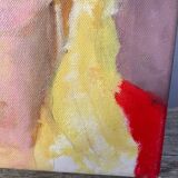 Painting of a blonde woman / oil on canvas