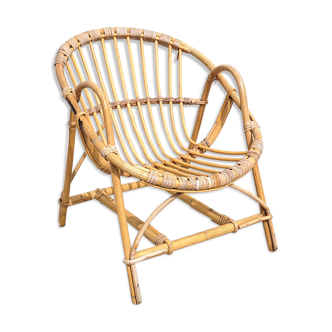 Children's rattan armchair 60s