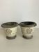 Set of 2 enameled stoneware pot covers