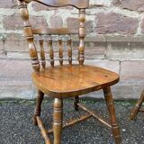 6 chaises windsor restaurant style Western taverne vintage 1980s