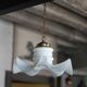 Vintage chandelier, white opaline chandelier and metal, opaline pendant, lamp
