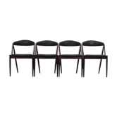 Lot de 4 chaises en palissandre, design danois, années 1970, Kai Kristiansen