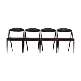 Lot de 4 chaises en palissandre, design danois, années 1970, Kai Kristiansen