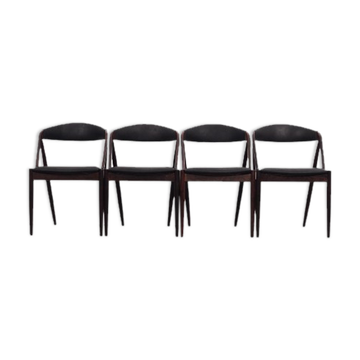 Lot de 4 chaises en palissandre, design danois, années 1970, Kai Kristiansen