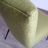 Vintage restored fabric and metal chair from the 50s/60s