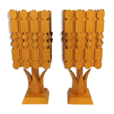 2 lampes scandinaves en pin 1960