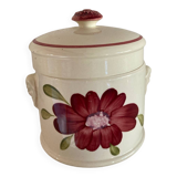 Hand-painted Sarreguemines pot