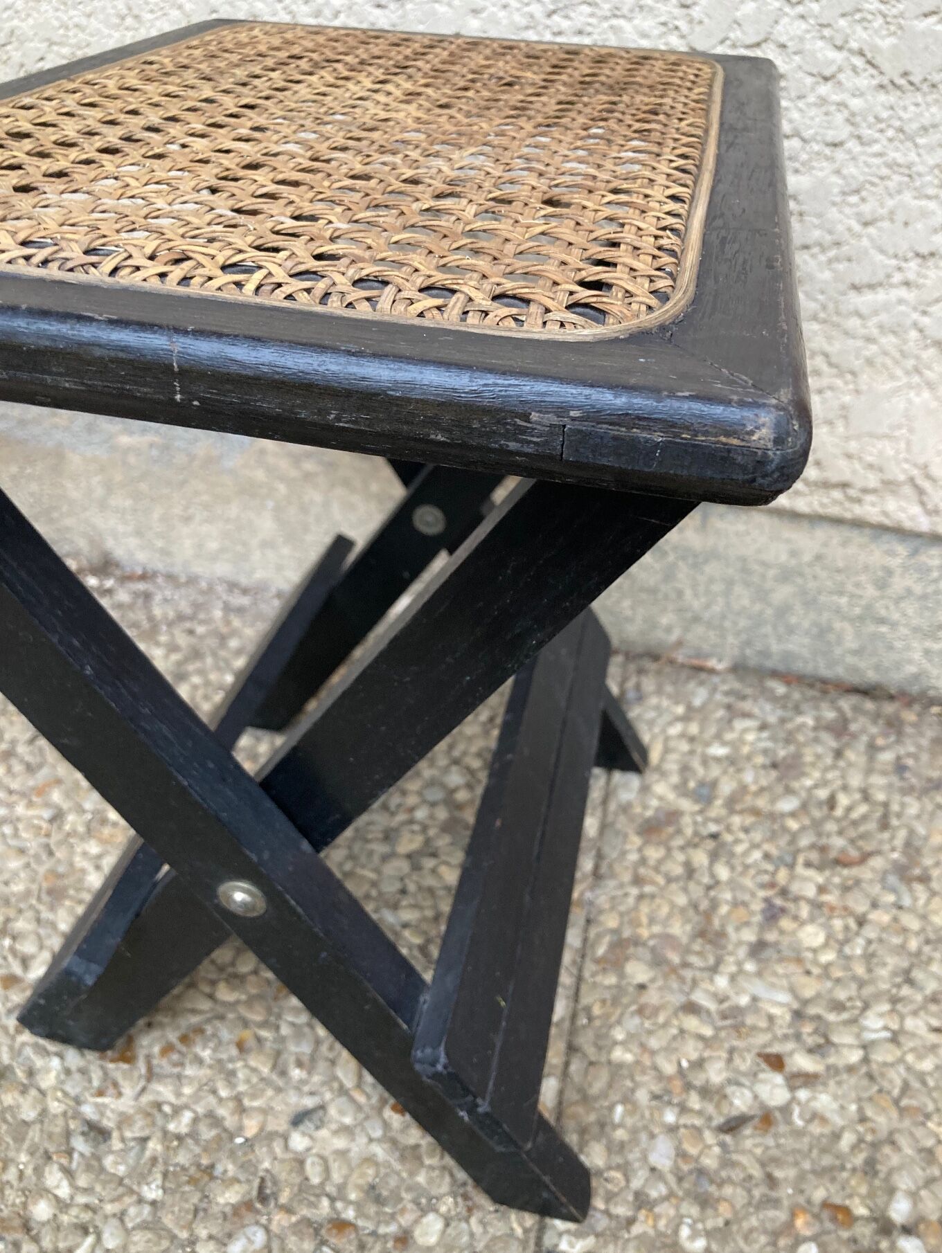 Folding stool in vintage canning