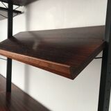 Scandinavian rosewood modular bookcase Pira Mobel system year 60