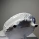 Vintage Baroque style white Italian earthenware candy dish