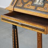 Inlaid antique Italian secretary in Moorish style, circa 1860