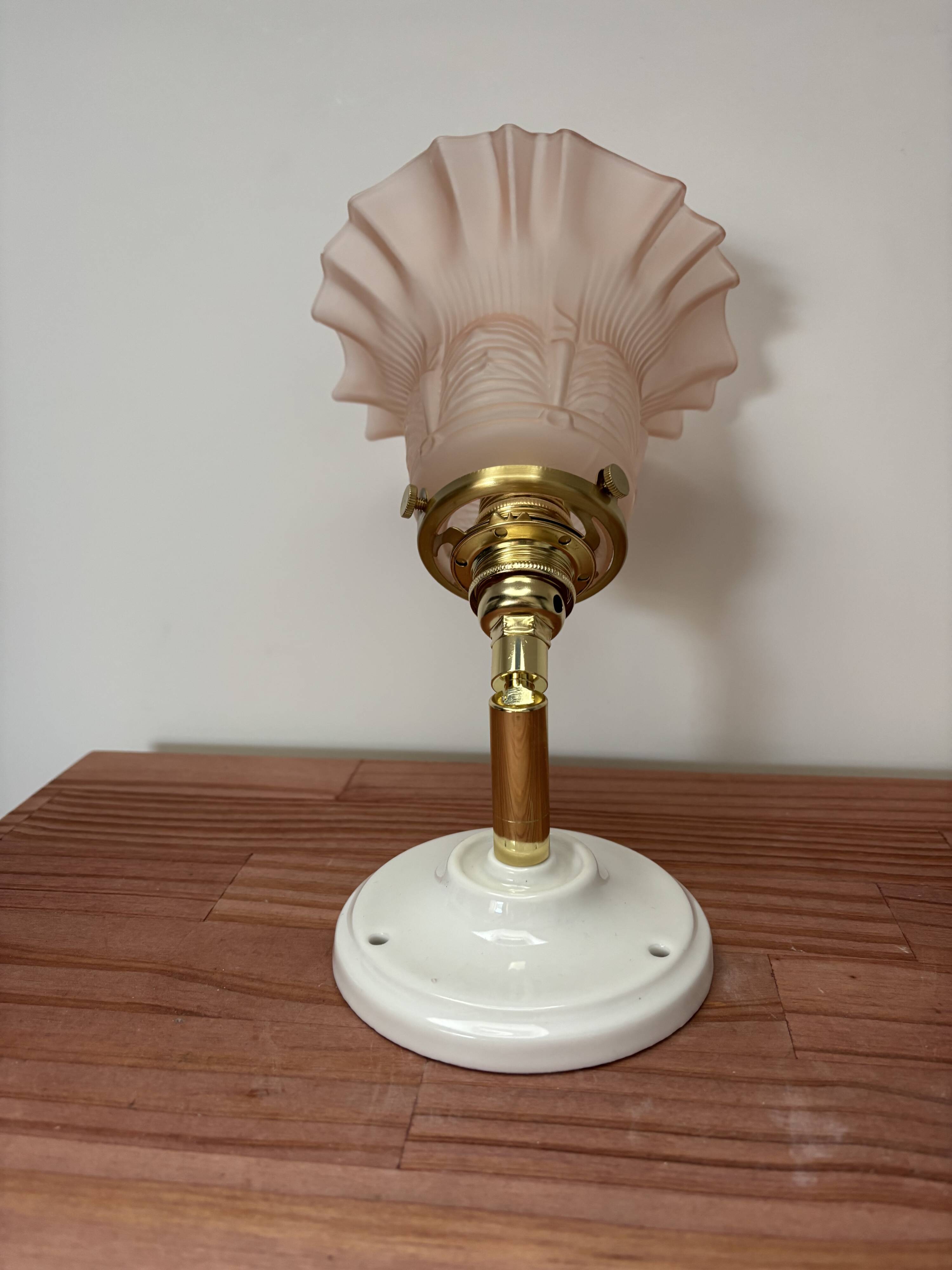 Gold and pink wall light