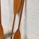 Pair of old wooden oars