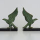 Pair of art deco eagle bookbands in marble and regulates, eagle bookbands. Year 30