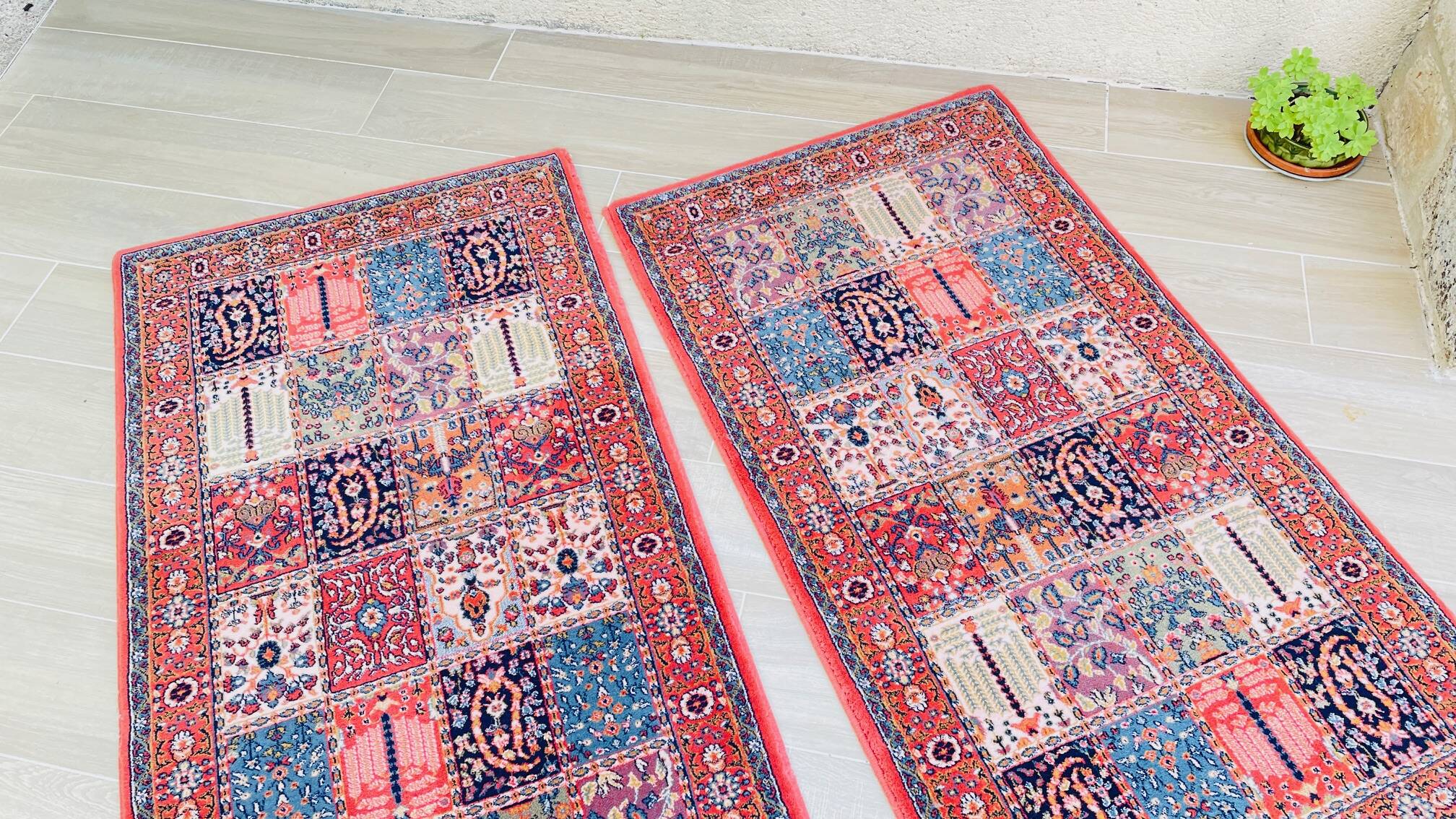 Pair of Vintage Rugs, Art Deco Inspiration