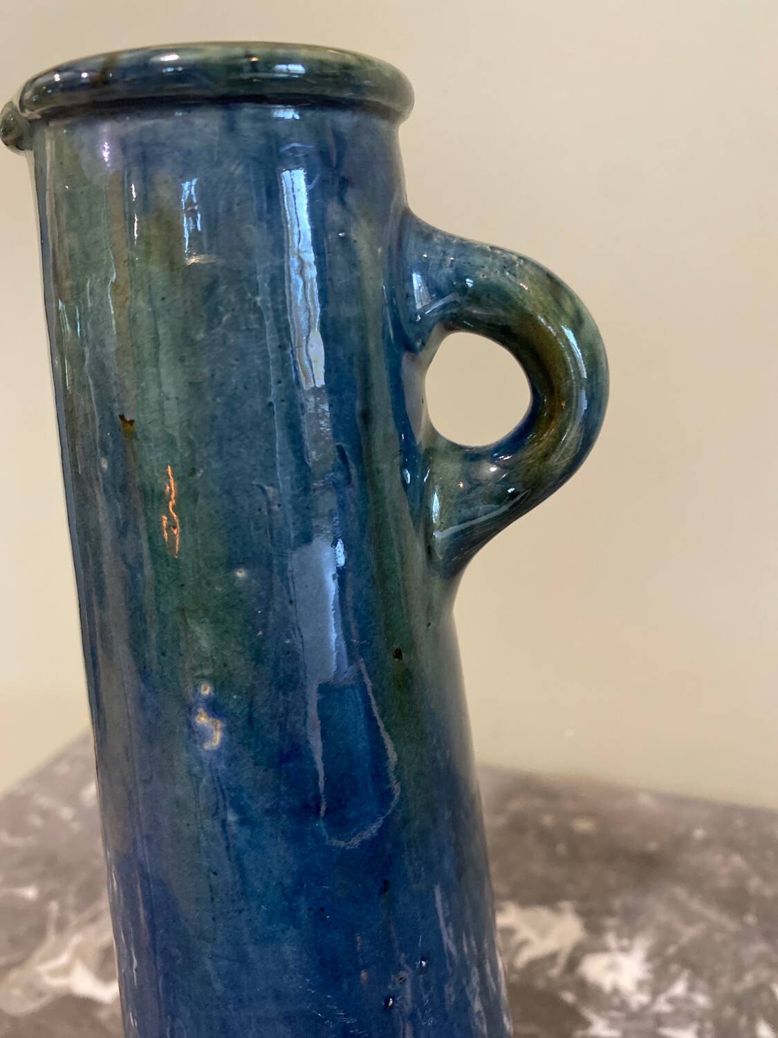 Glazed stoneware vase