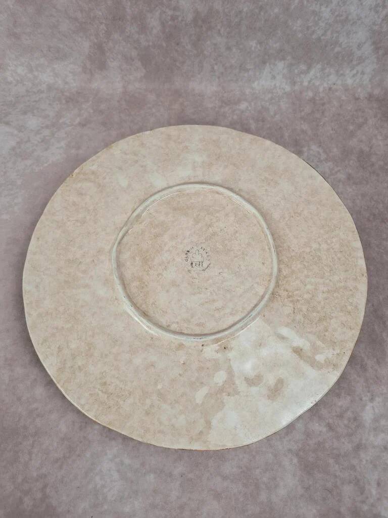 Old plate in Italian faience – Gubbio – C.a.f.f.