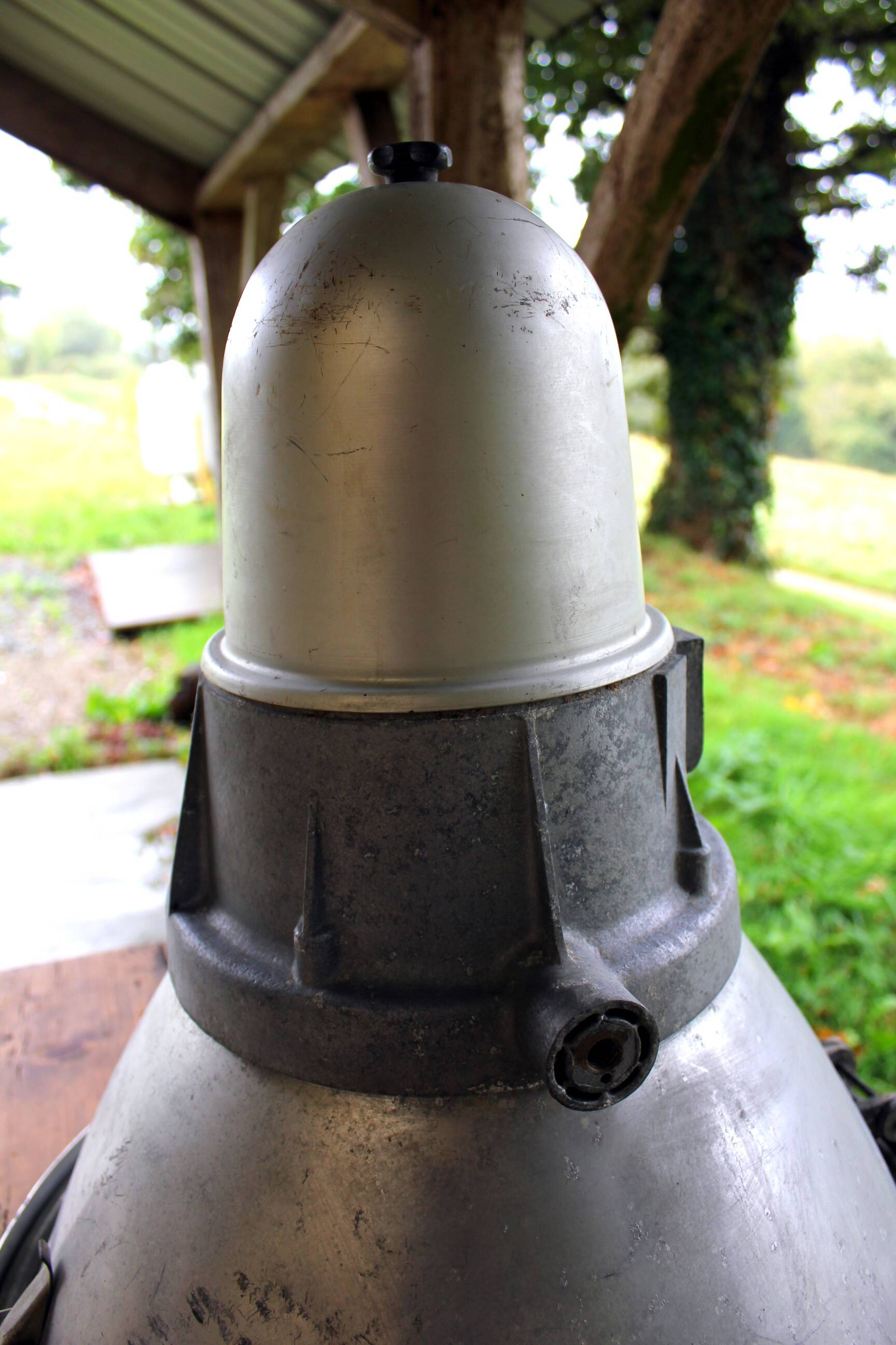 Large vintage industrial light fixture pendant light