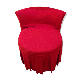 Red velvet armchair