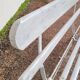 Folding garden bench in iron and old wood - 1950s
