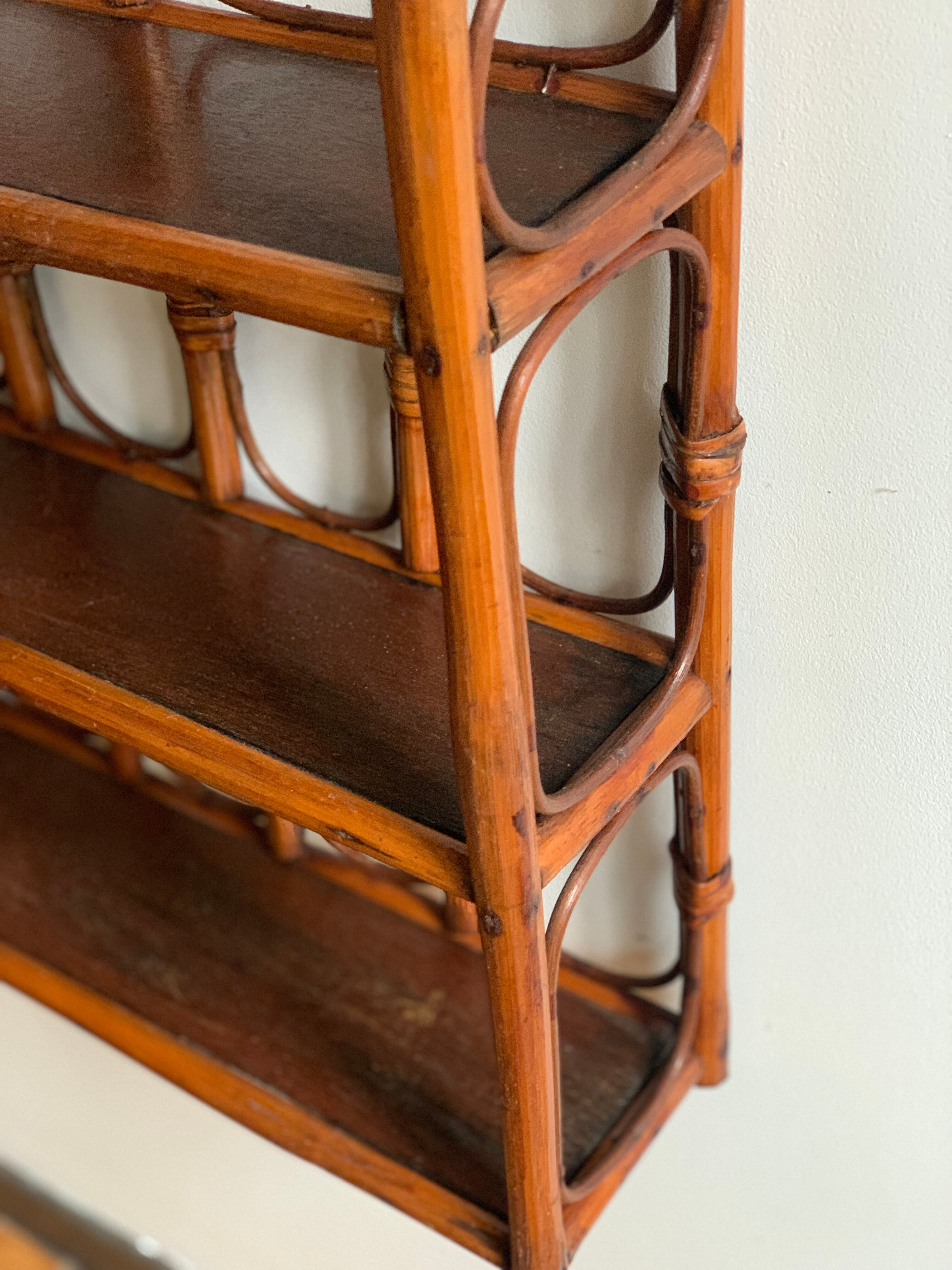 Rattan shelf