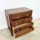 Small chest of drawers with 4 drawers — solid wood, Art Deco patterns, France 1950s