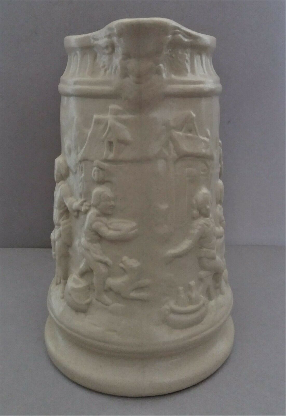 19th England sandstone pitcher tavern scene