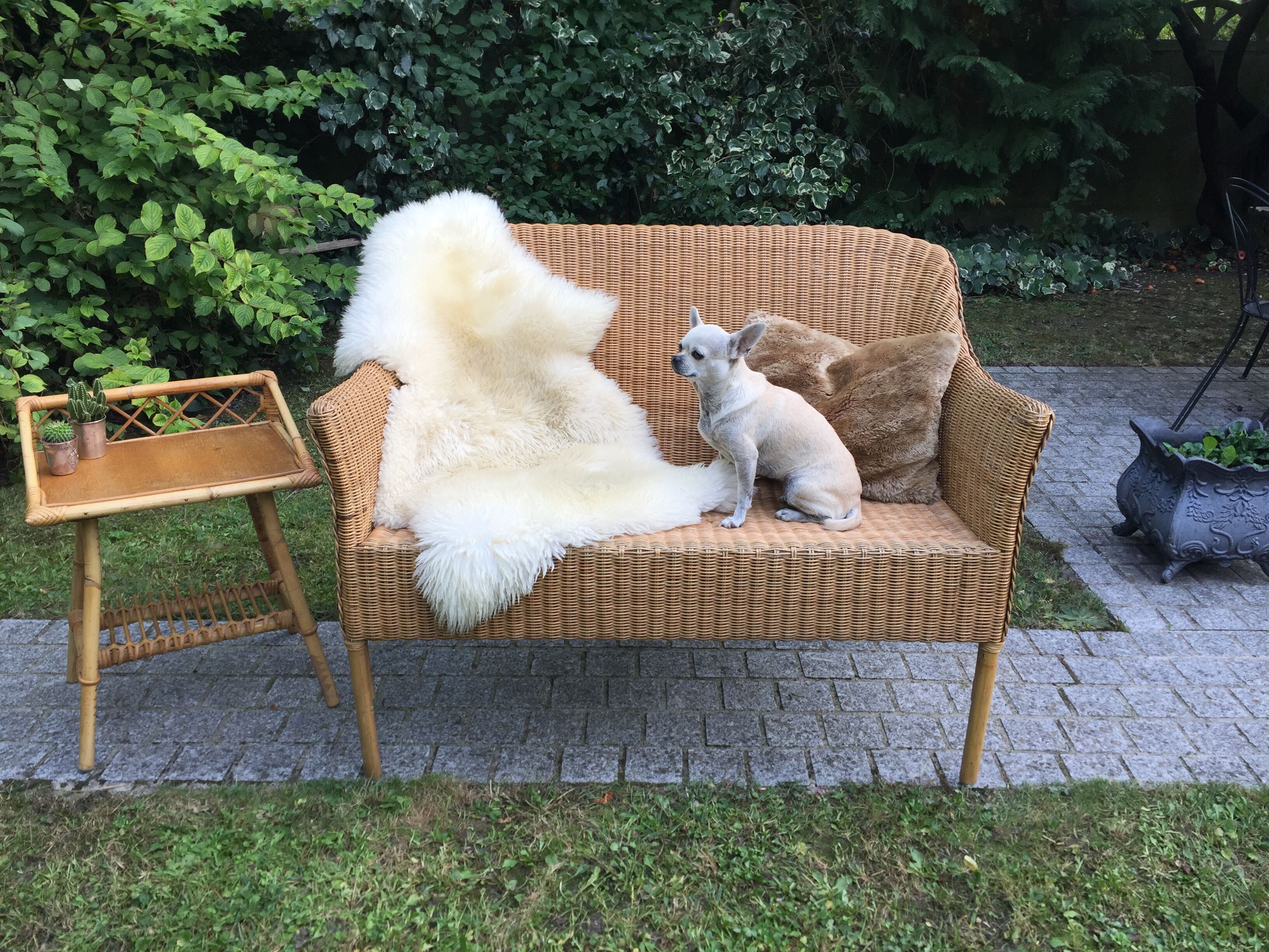 Banquette en bambou, rotin & osier adulte vintage