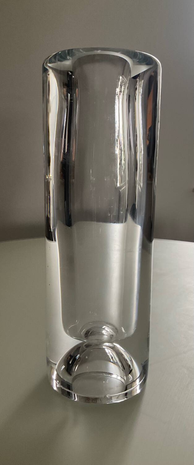 Crystal magnifying glass vase from the 70s