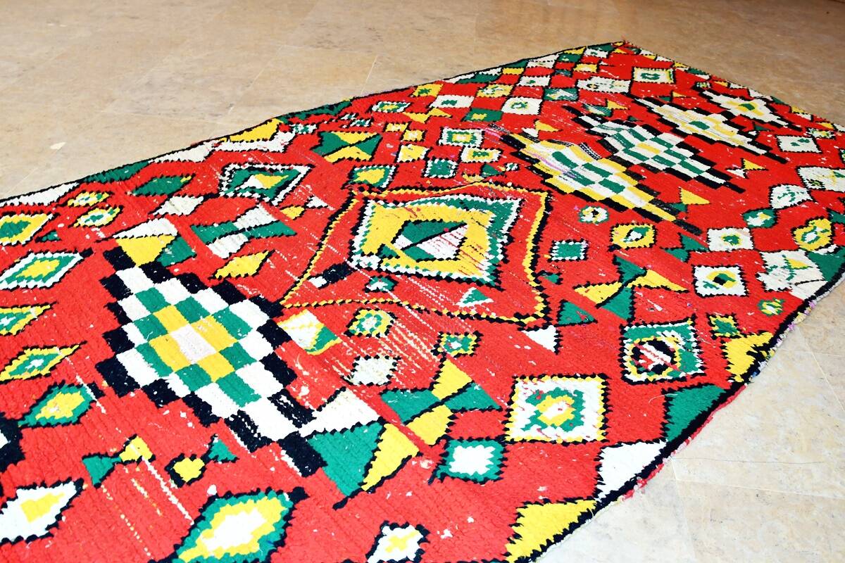 Vintage Berber hallway rug