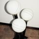 Modern floor lamp from the 1980s/1990s – metal and glass, 3 spheres