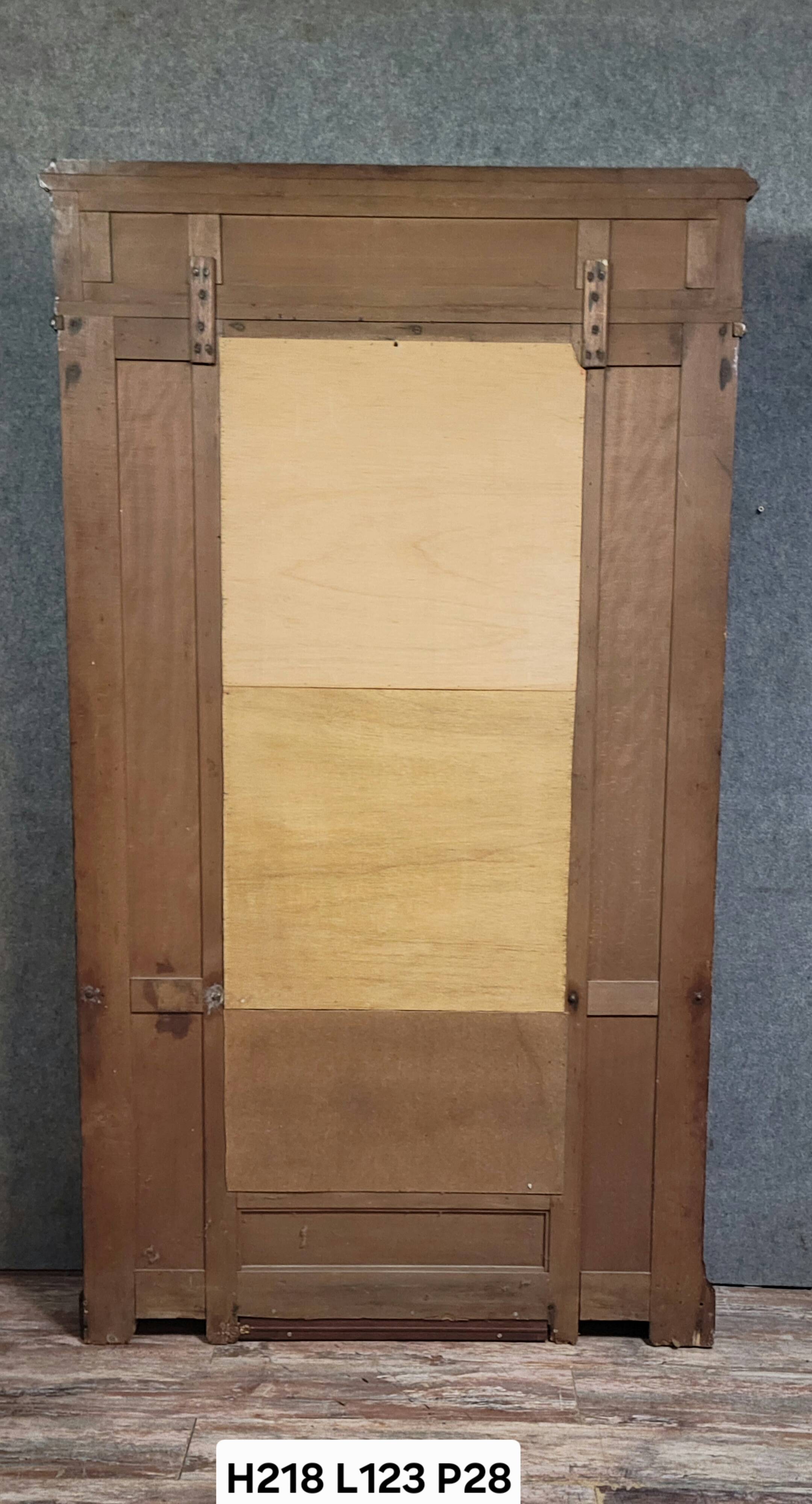 Important antique coat rack in solid walnut