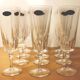 Ensemble de 12 flûtes à champagne, modèle “Versailles”, Cristal d’arques, 70’s.