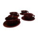 Set de 4 tasses bistrot bordeaux