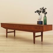 Teak lowboard, Danish design, 1960s, made in Denmark